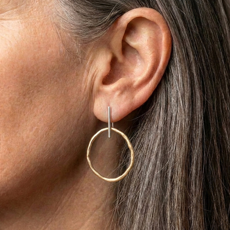 Gold Oval Earrings
