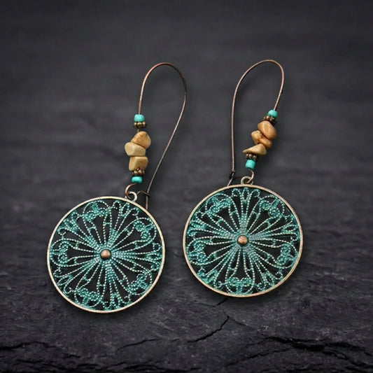 Bohemia Flower Hollow Drop Earrings