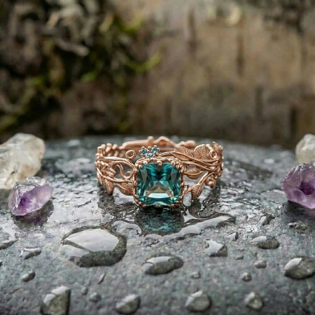 A Nature Green Crystal Ring