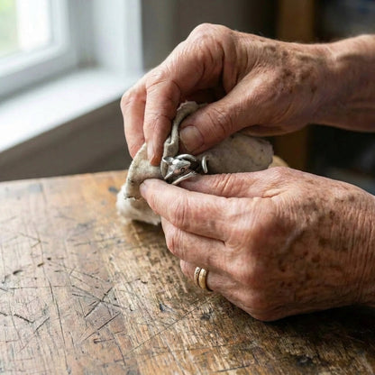 A Vintage Inspired Silver Mouse Statement Ring