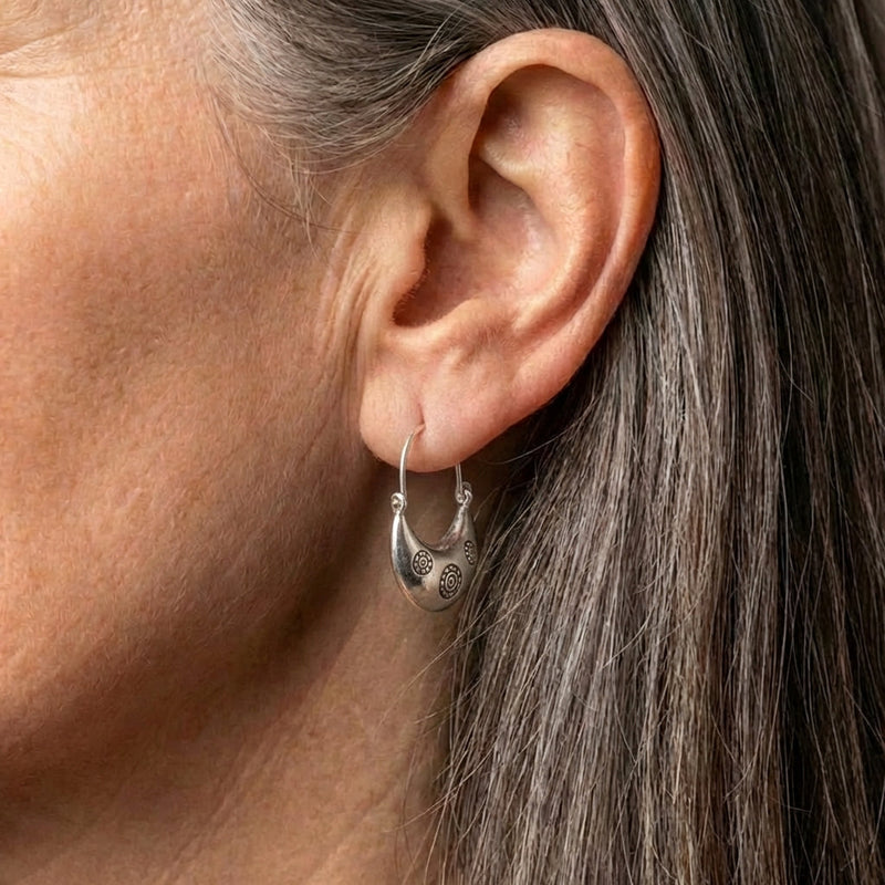 Silver Spiral Earrings