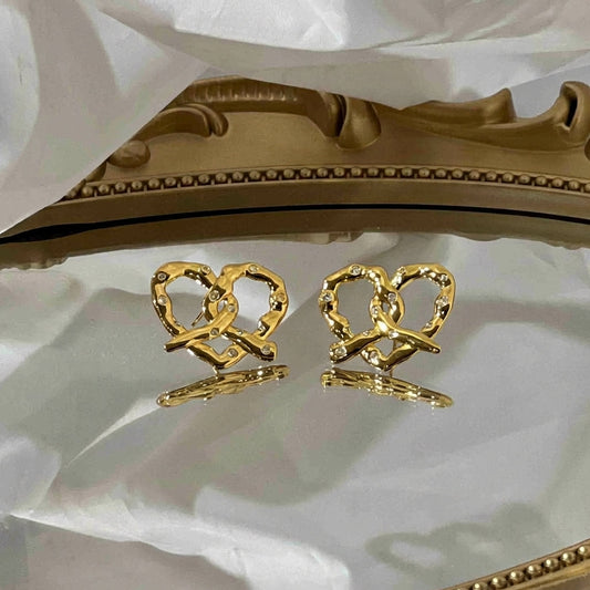Gold Bow Earrings