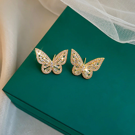 Gold Butterfly Earrings
