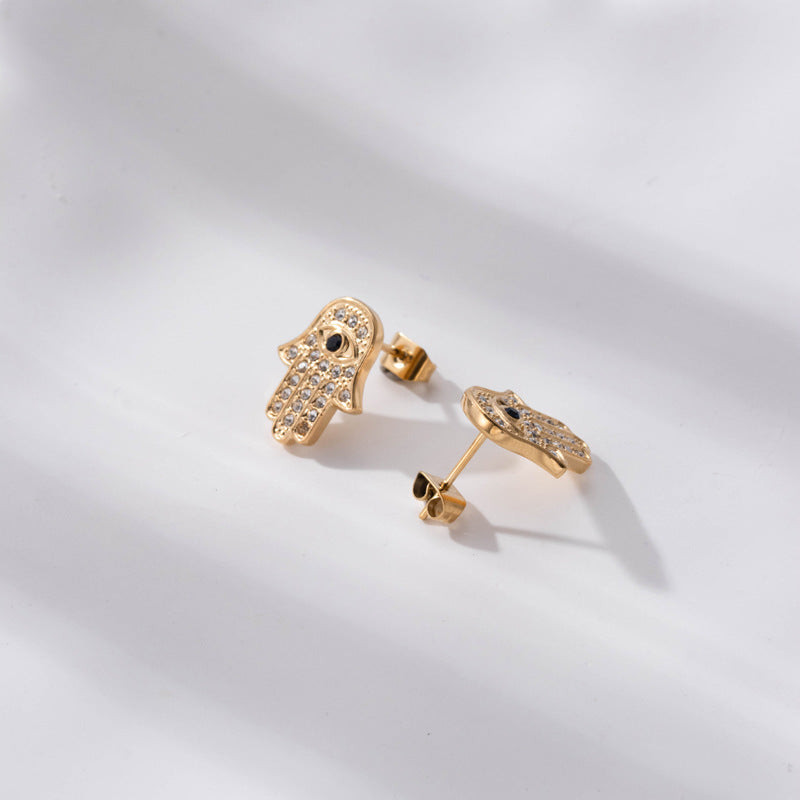 Gold Hamsa Earrings
