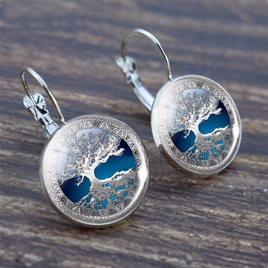 Silver Tree Of Life Earrings