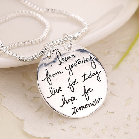 Inspirational Message Necklace