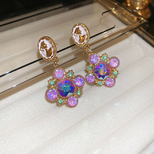 Iridescent Crystal Earrings