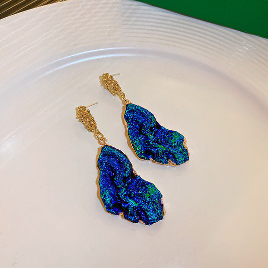 Iridescent Geode Earrings