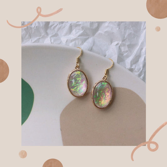 Iridescent Opal Earrings