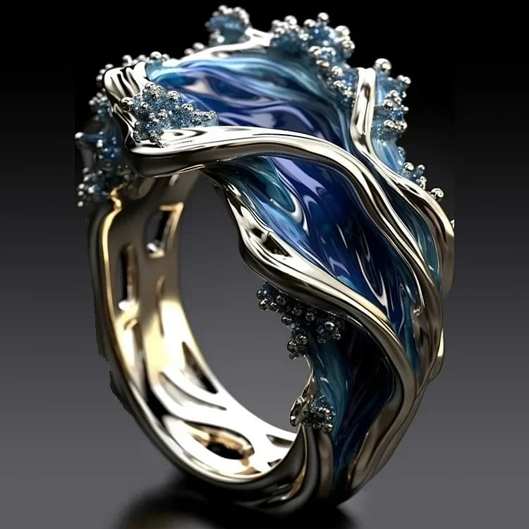 Midnight Tide Blue Ring