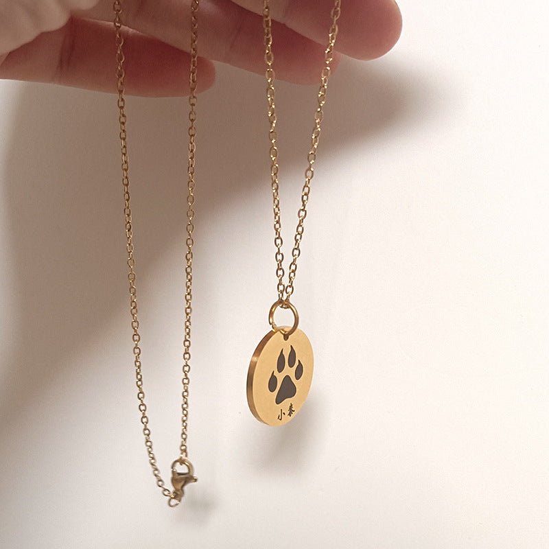 Minimalist Paw Print Necklace