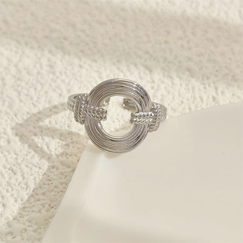 Modern Circular Silver Ring