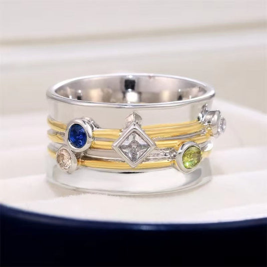 Multistone Statement Ring