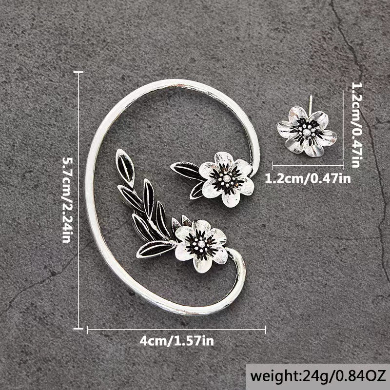 Elegant Floral Leaf Cascade Earrings