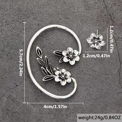 Elegant Floral Leaf Cascade Earrings