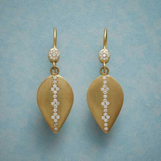 Pointed Gold Plated Earrings