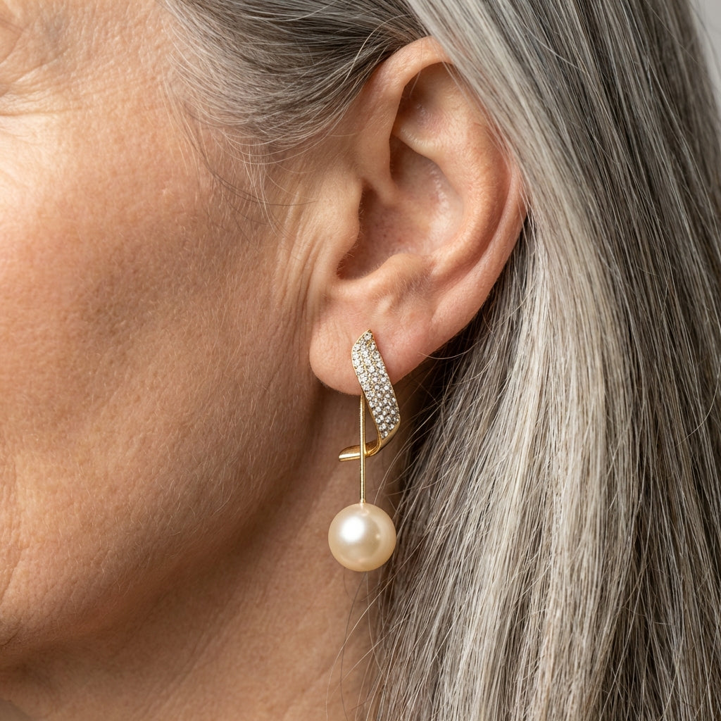 Pearl Earrings In Gold