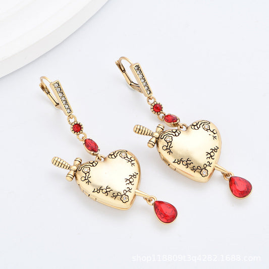 Romantic Heart Drop Earrings