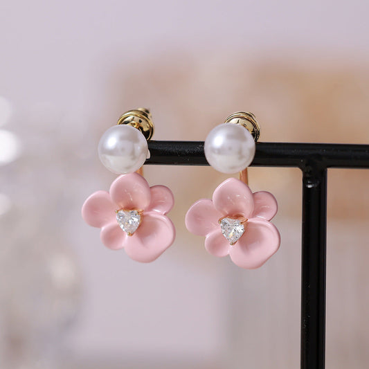 Romantic Pearl Flower Earrings