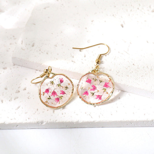 Romantic Pressed Flower Earrings