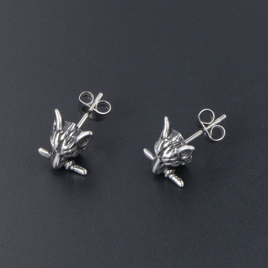 Silver Cactus Earrings