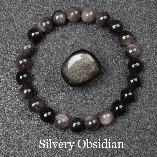 Silvery Obsidian Bracelet