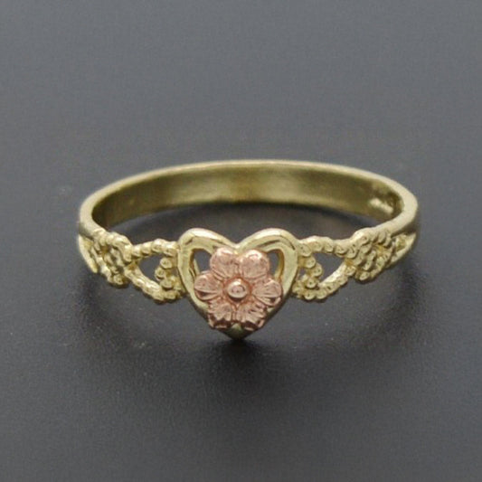 Vintage Heart Bloom Ring