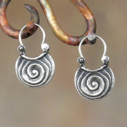 Spiral Silver Earrings