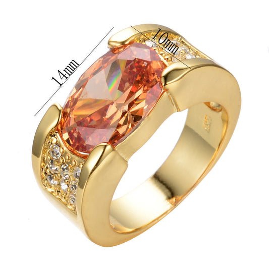 Statement Citrine Gold Ring