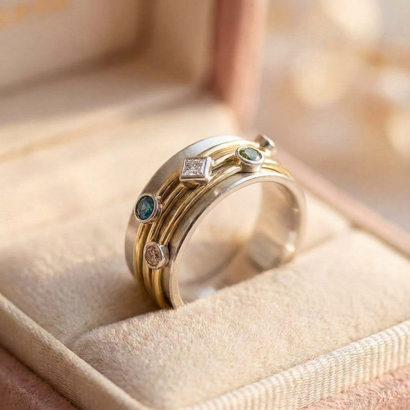 Statement Geometric Colorful Ring