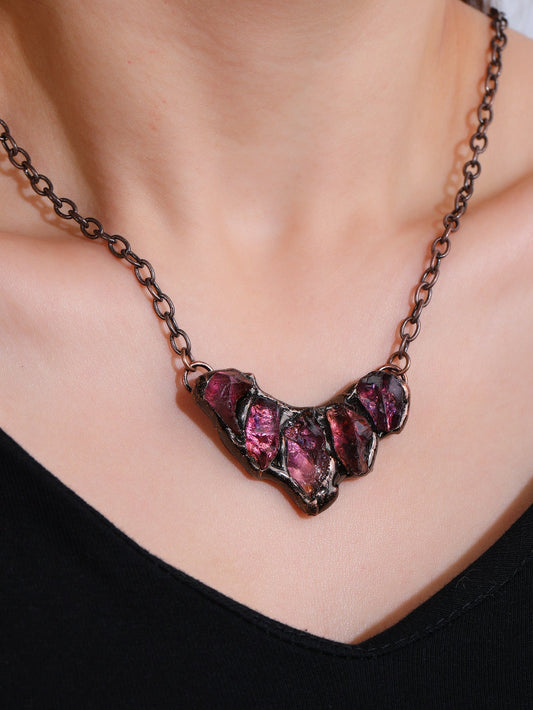 Statement Raw Tourmaline Necklace