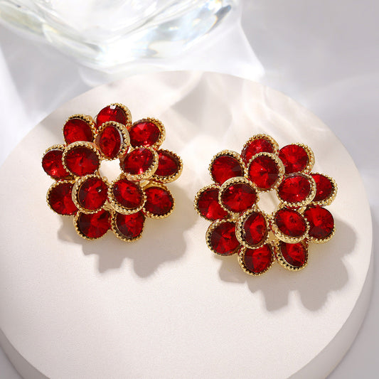 Statement Ruby Earrings