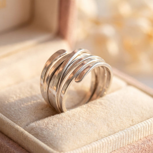 Statement Silver Wraparound Ring