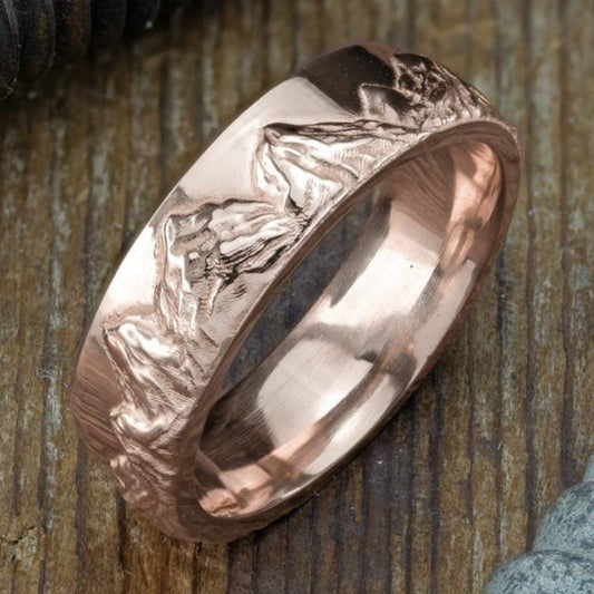 Textured Rose Gold Ring
