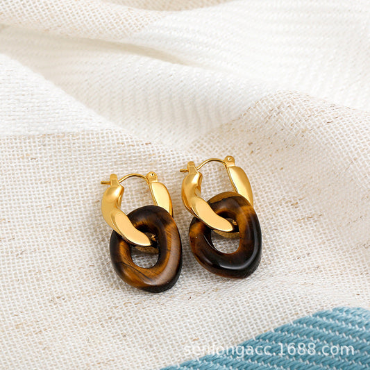Tortoiseshell Gold Earrings