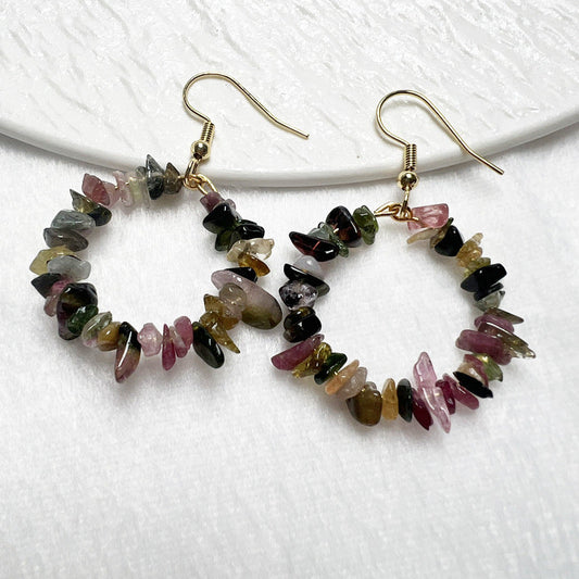 Tourmaline Chip Earrings