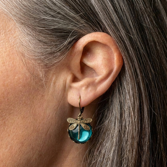 A Style Glass Dragonfly Earring Set
