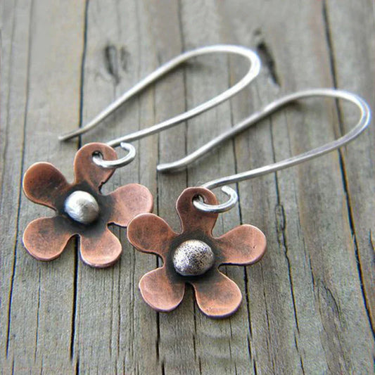 Flower Earrings in Silver