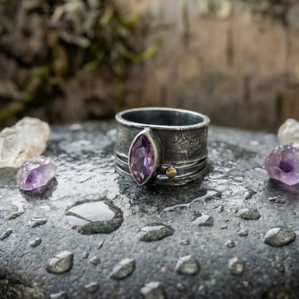 Vintage Amethyst Stone Ring