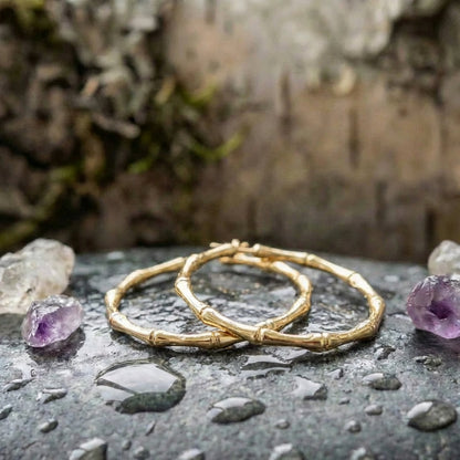 Vintage Bamboo Hoop Earrings