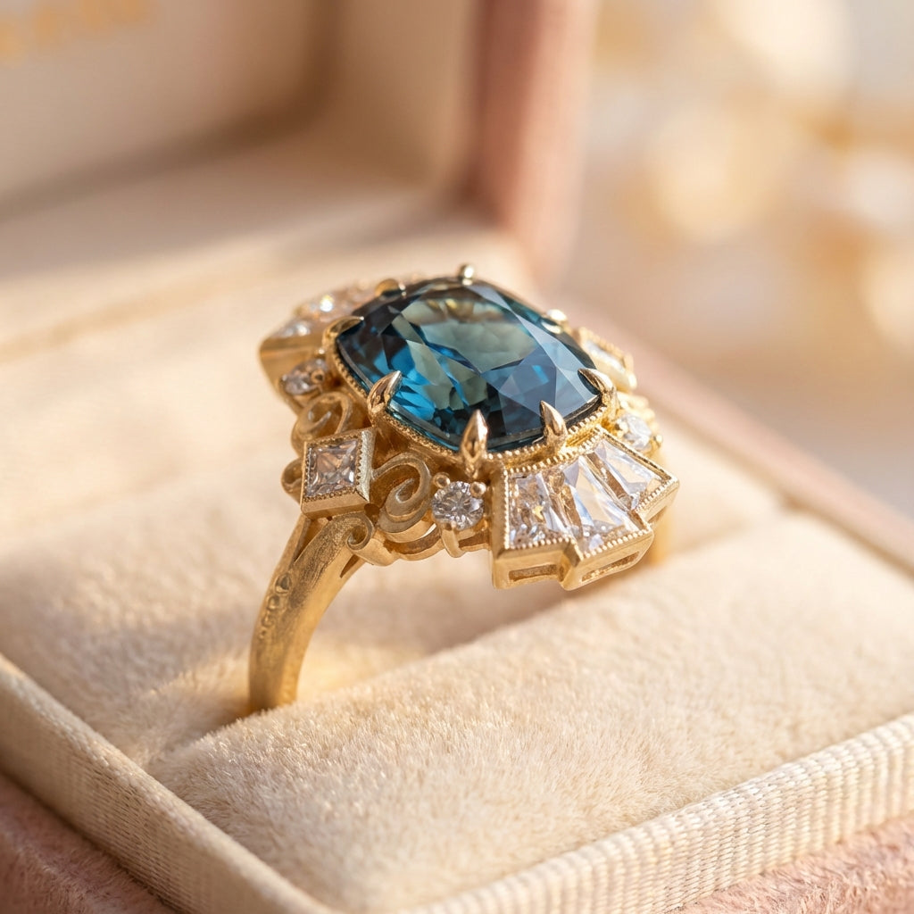 Vintage Blue Sapphire Ring