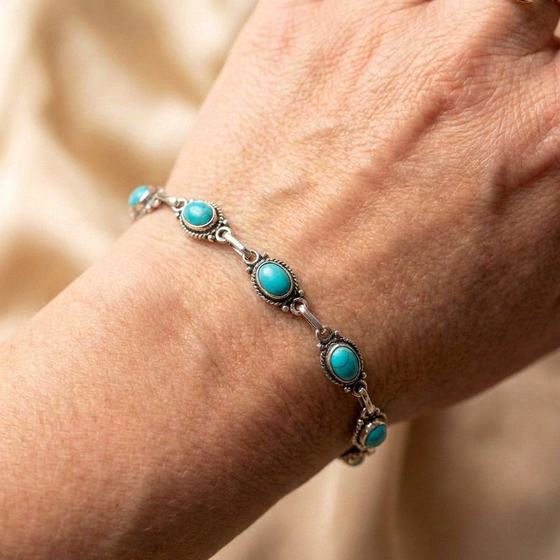Blue Stone Ankle Bracelet