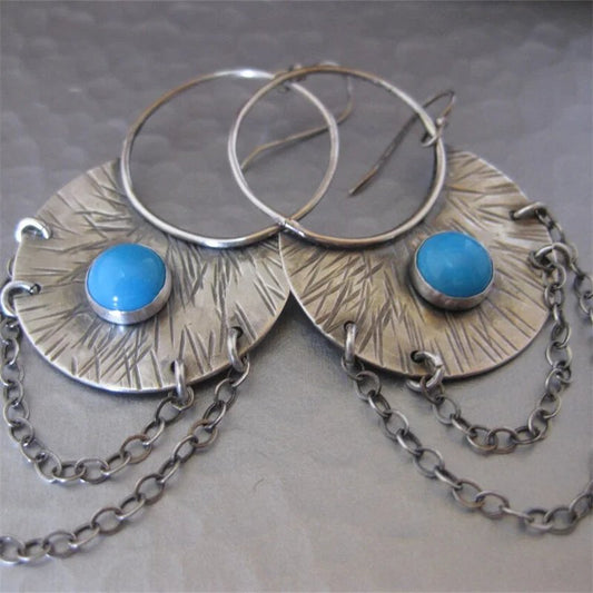Vintage Blue Stone Earrings
