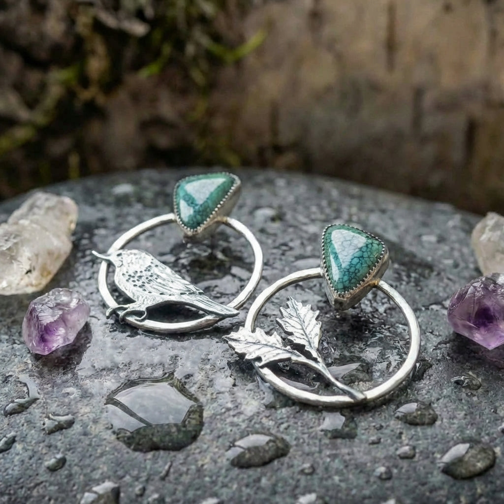 Vintage Blue Stone Earrings