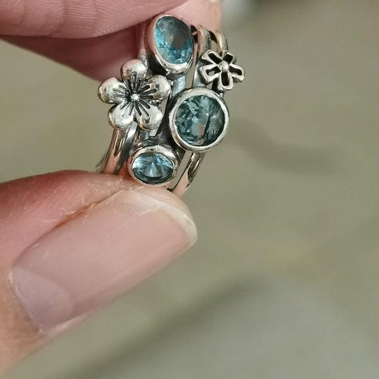 Vintage Blue Topaz Ring
