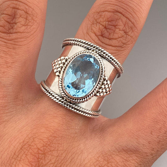 Vintage Blue Topaz Ring