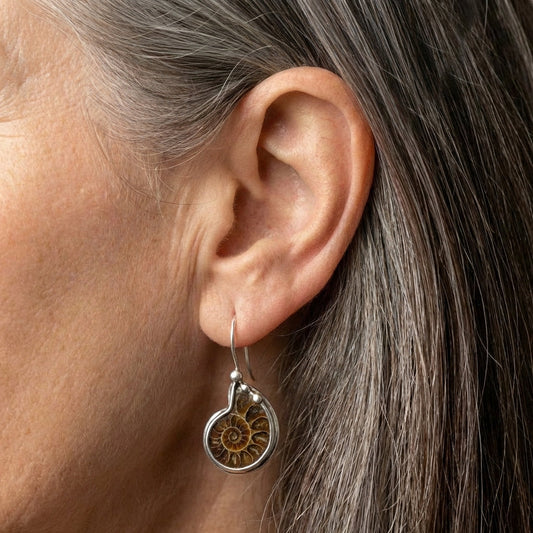 Conch Silver Earrings