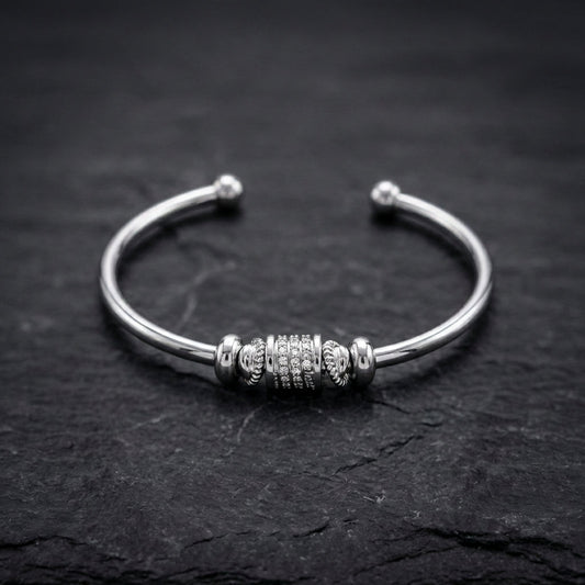 Vintage Cubic Zircon Adjustable Cuff Bracelet