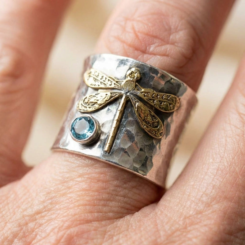 Dragonfly Topaz Ring