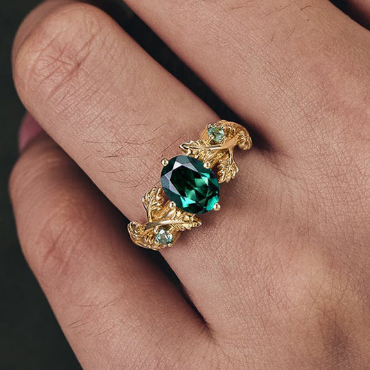 Vintage Emerald Gold Ring